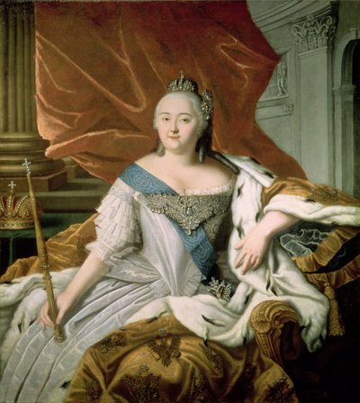 Portrait of Elizabeth Petrovna, Empress of Russia, c.1750 by Russian School